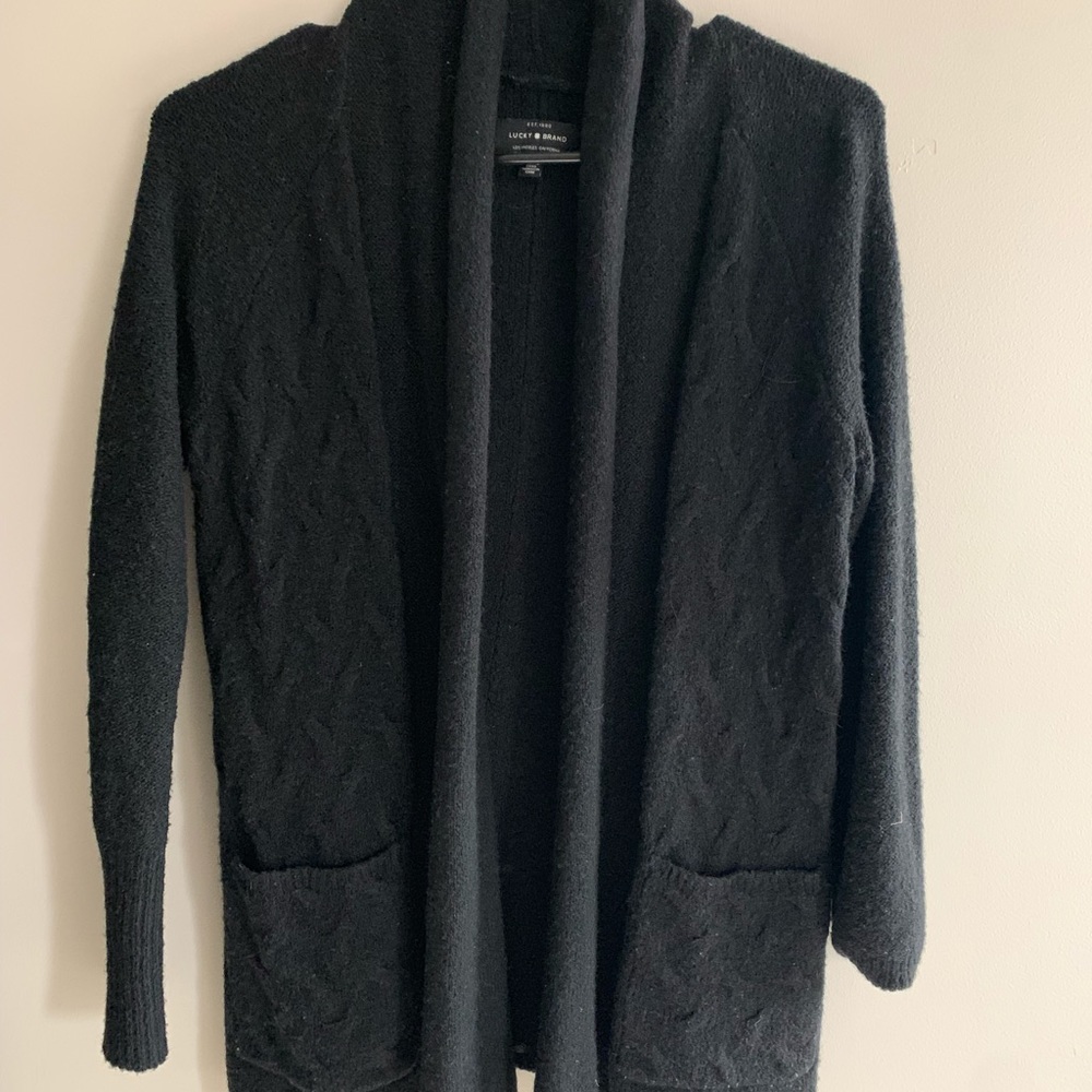 Black cardigan